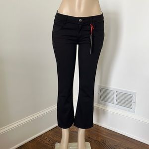 Brand new, Cropped bootcut low rise jean in nearly Black.